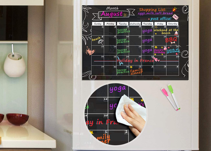 High Quality Chalkboard Length 17" Magnetic Fridge Calendar Magnetic Day Planner For Time Management