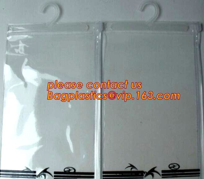 hanger bag with zip lock on the top,Frosted Zip lockk bag EVA PVC hanger bag for clothes, EVA frost drawstring bag, Froste
