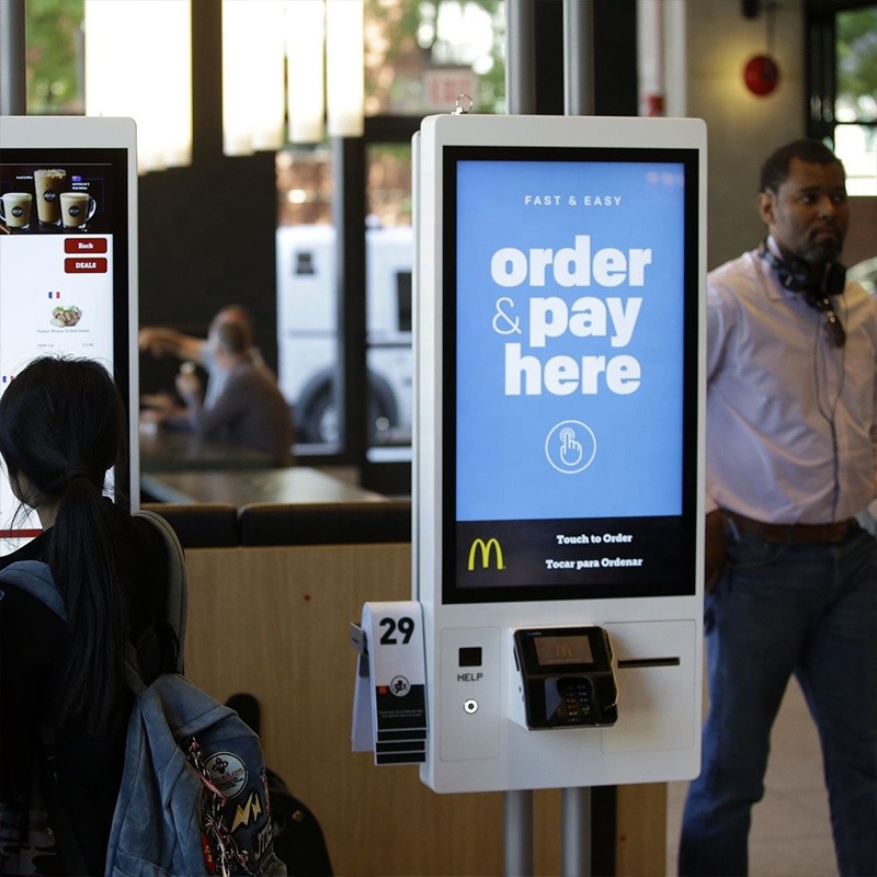 Supermarket Self Service Ordering Kiosk With Software App Self Service Payment Machine