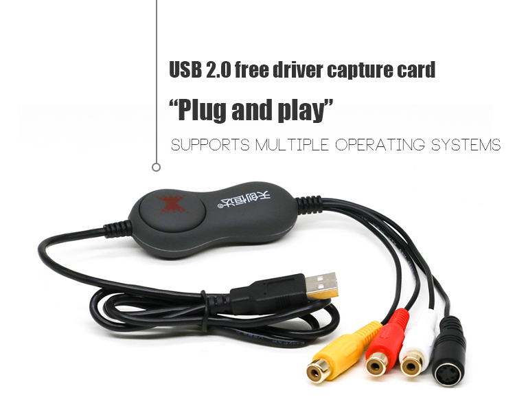 Seamless Transfer USB2.0 Video Grabber Card For Win7/8/10 IOS Android