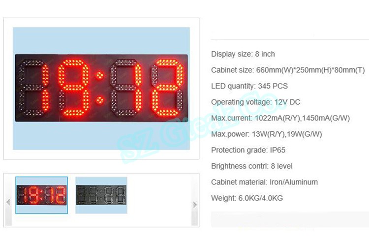 custom digital number led display board outdoor