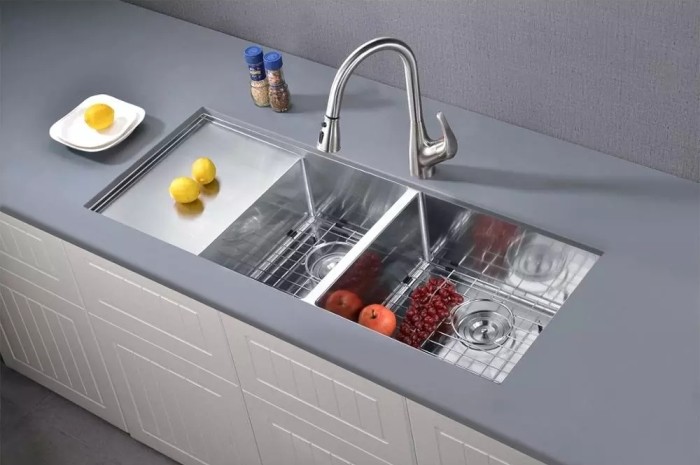 40inch Top Mount Apron Sink Stainless Steel Double Bowl With Drainboard