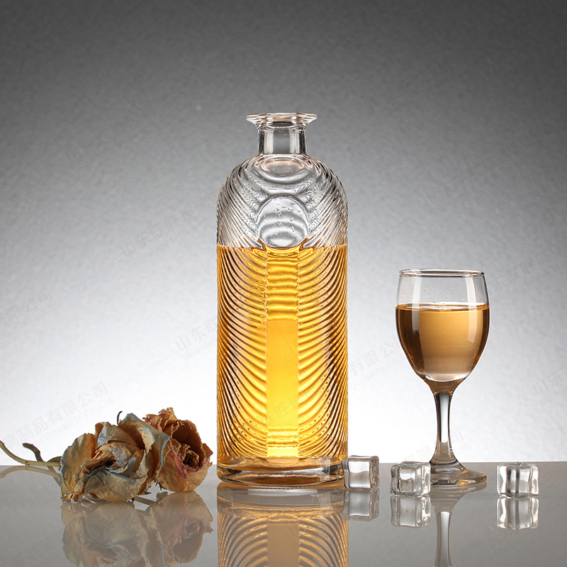 Glass Bottle For Vodka Whisky Champagne Custom Size with Rubber Stopper