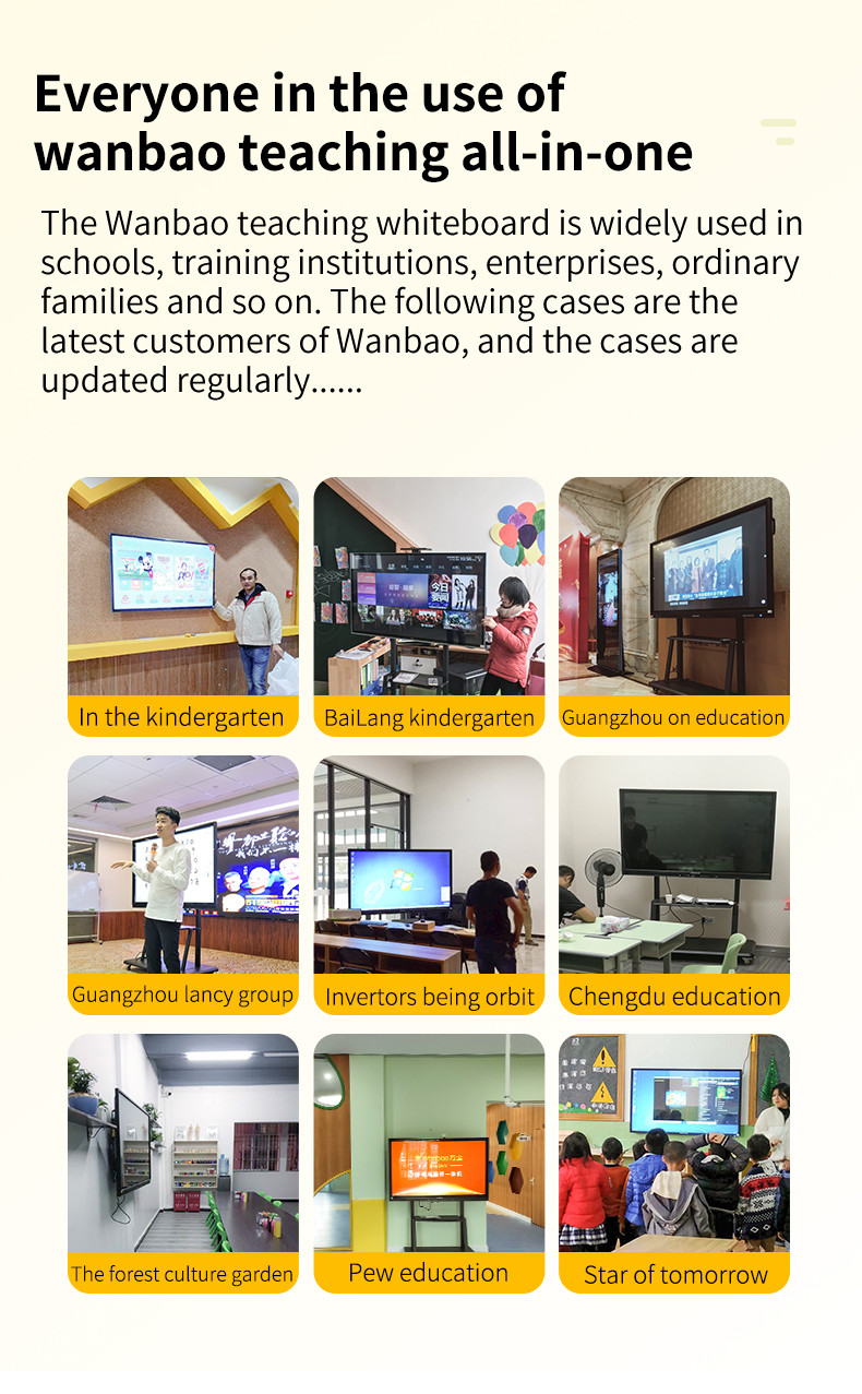 Smooth Handwriting Interactive Electronic Whiteboard Touch All In One Multimedia