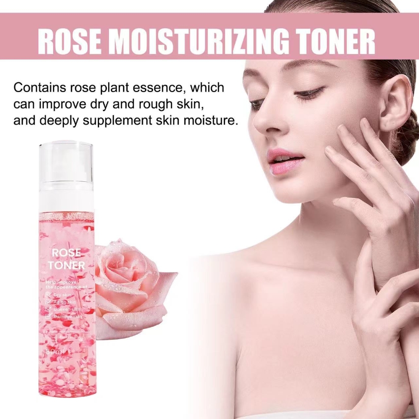 Private Label Korean Moisturizing Skin Care Skincare Natural Organic Pure Rose Water Facial Mist Face Toner Spray for Face
