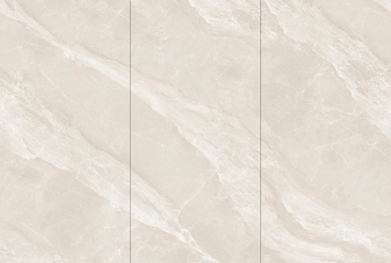 Light Yellow Polished Porcelain Glazed Tile Indoor Floor 900x1800x9mm Wear-Resistance For Rebuilding