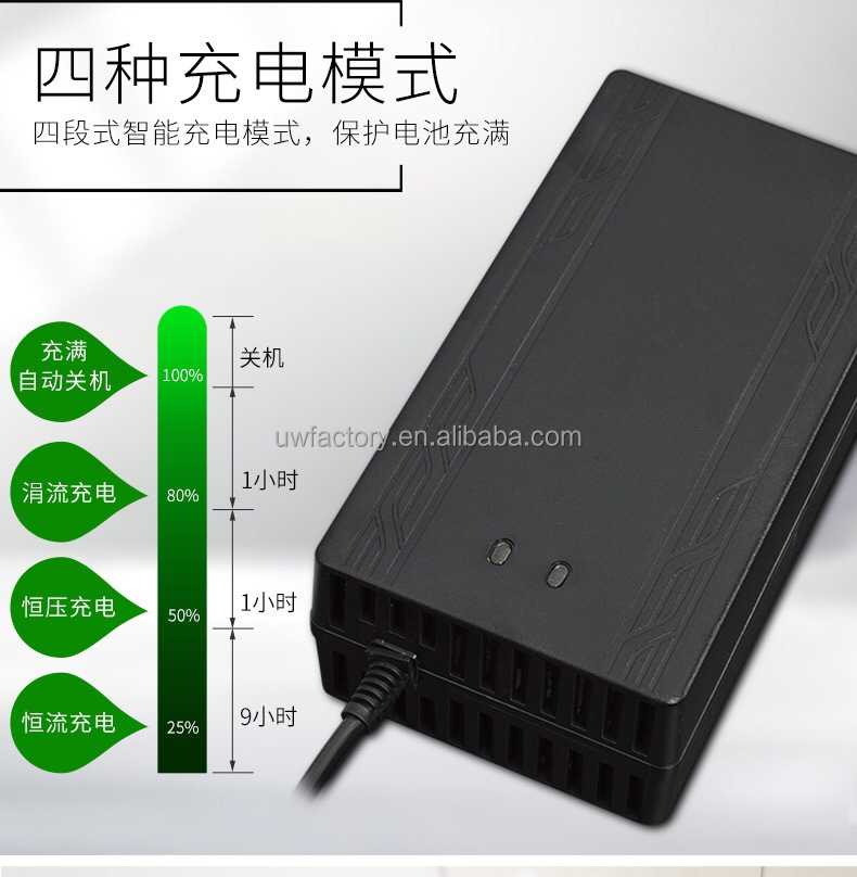 12V/2A Portable Lithium Lifepo4 Golf Cart E-bike Scooter Battery Charger 5A 3A 10a 50a 30a 25a Overcurrent Protection