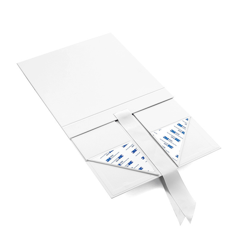White Magnet Ribbon W9 Strengthen Foldable Paper Box For Underwear