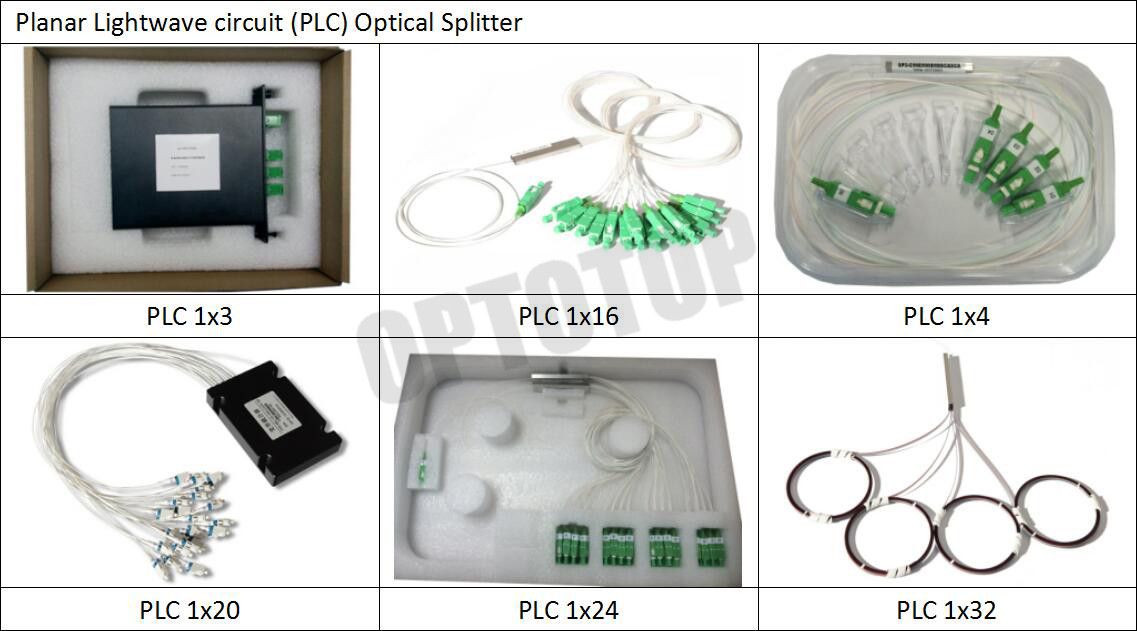 0.25mm Bare Fiber Optic PLC Splitter Steel Tube 1 X 8 Port No Connector