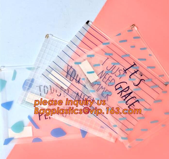 custom clear a4 a5 pu pvc plastic document bag,Custom Imprint Clear Zipper PVC Mesh Bag A5 Document Bag PVC File Folder