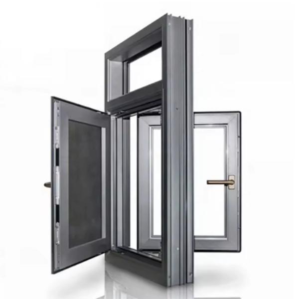 Water Tightness Level 6 SKATE Aluminum Casement Windows With Triple Glazed And