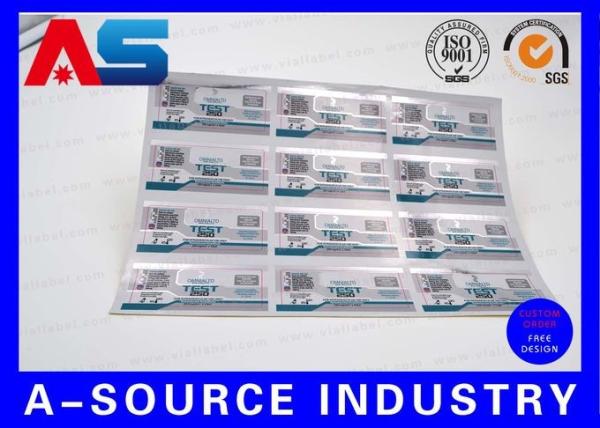 RX 10ml Vial Labels Silver Foil Metallic Printing For Laboratory Injection