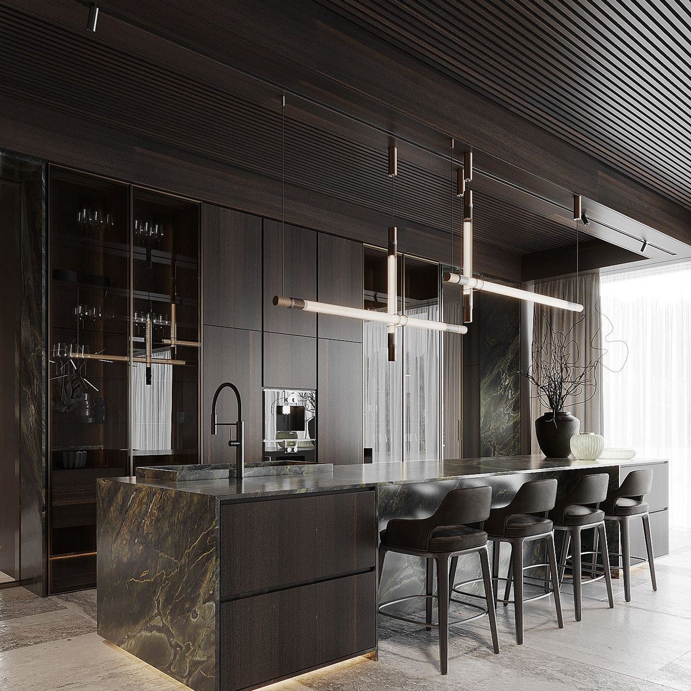 China Factory Supply Laminated Plywood Contemporary Cabinet Kitchen Furniture Set
