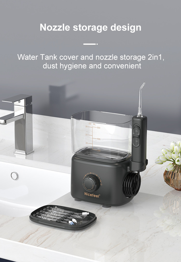 Electric Oral Irrigator IPX4 Countertop Water Flosser Home Use