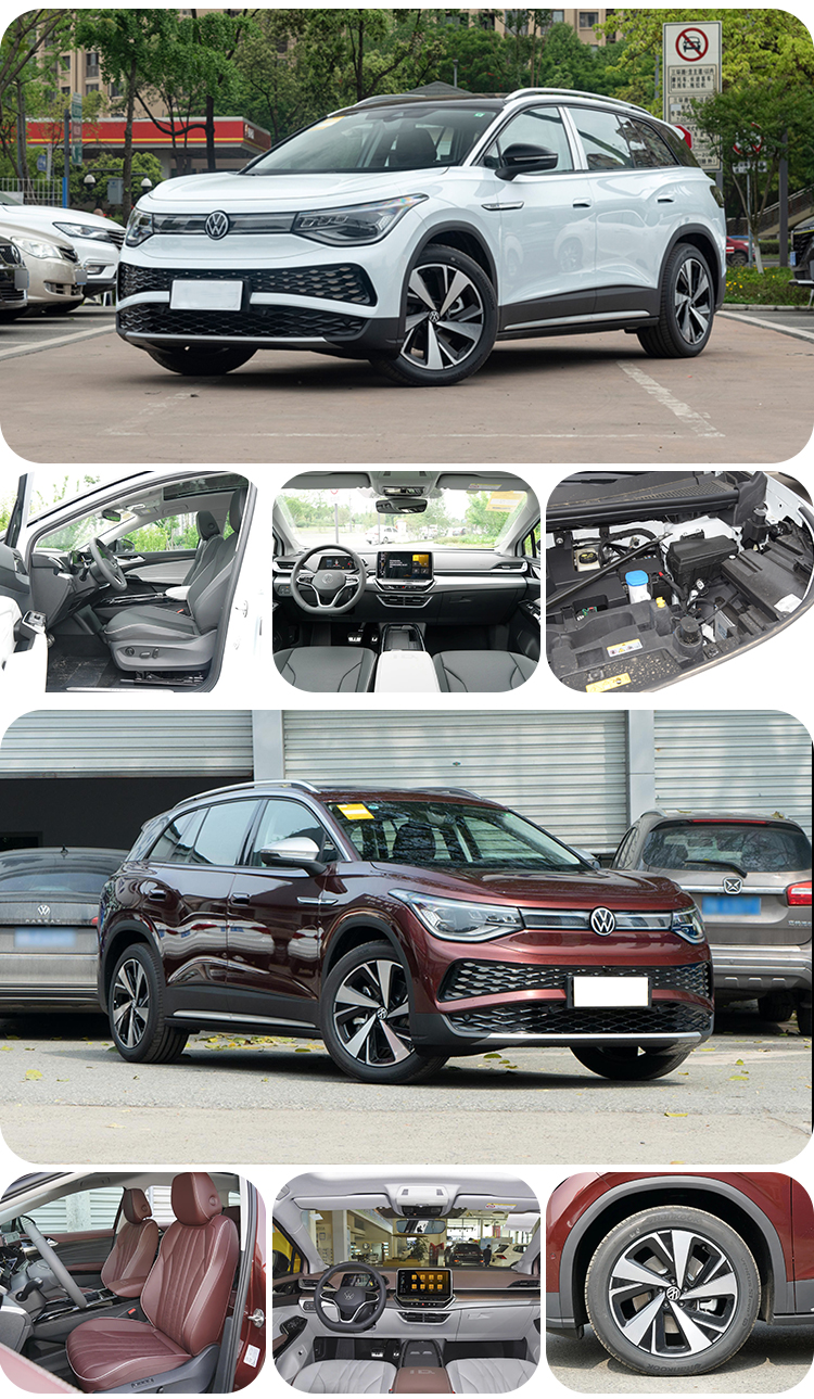 Volkswagen 2024 Id6 Pro Electric Vehicle 460km CLTC Pure Electric Mileage 7 Seater SUV 2024 LHD EV Car Free Shipping