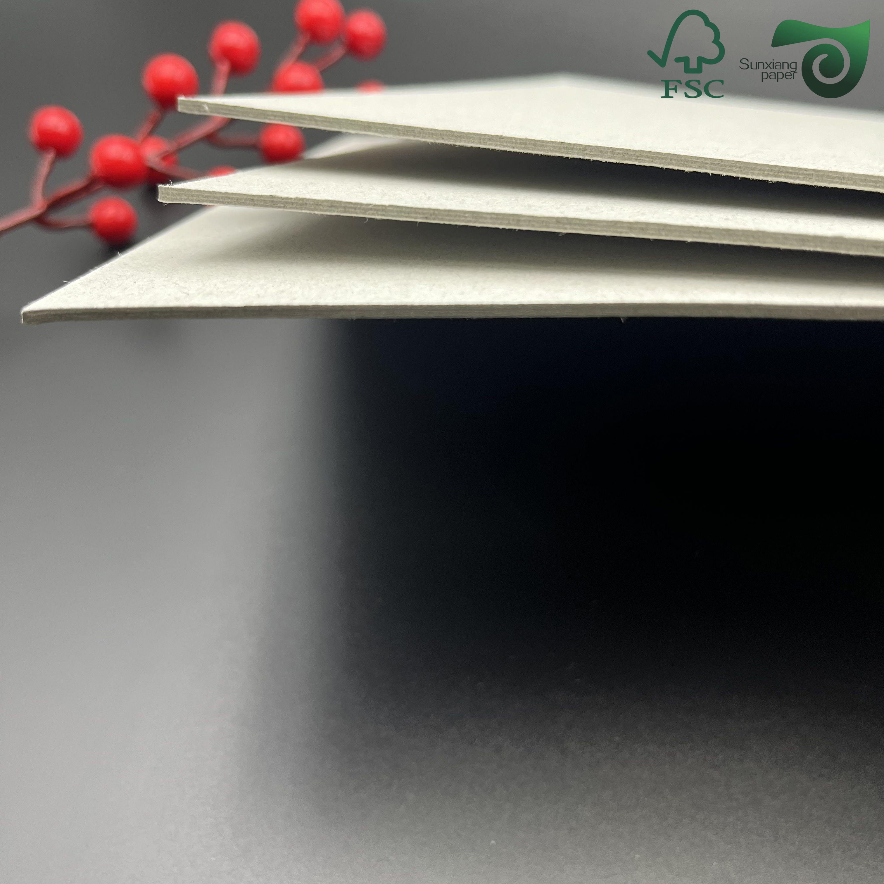 FSC Certified Gray Book Binding Board Kraft Chipboard Paper For Book Covers