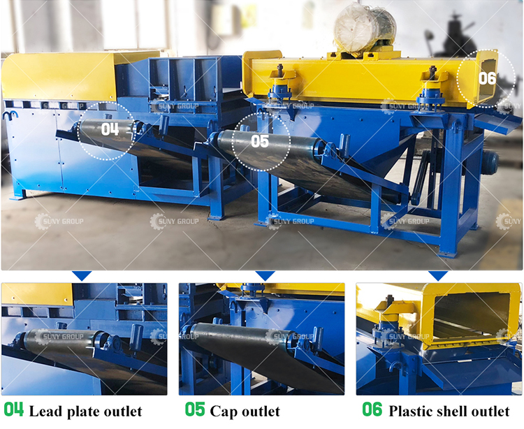 Design Scrap Lead Acid Batteries Recycling Machine Production Line Easy Operation