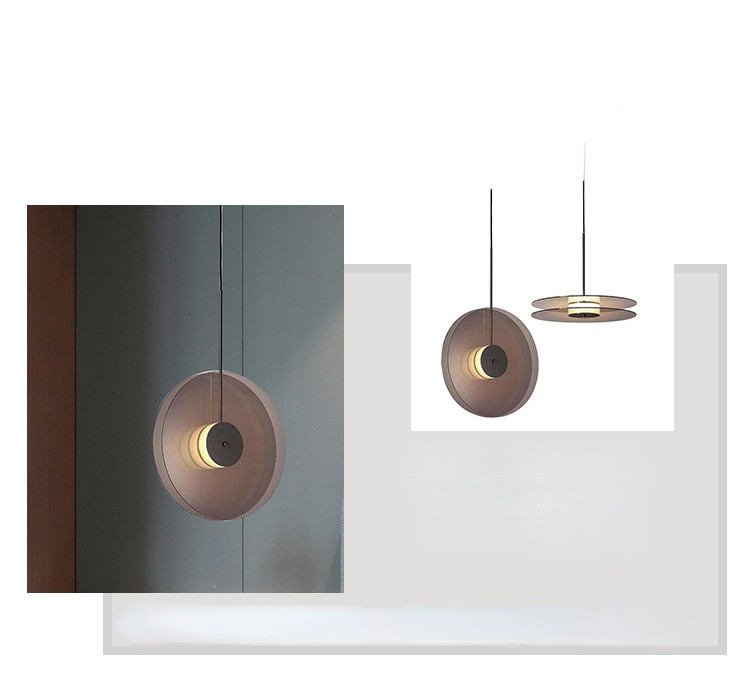 Modern Round Color Pendant Light Bedside Dining Living Room Bedroom Eclipse Pendant lamp(WH-GP-148)