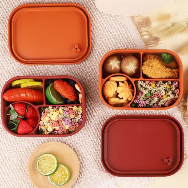Silicone Lunch Box Microwave Freezer And Dishwasher Safe Food Container With