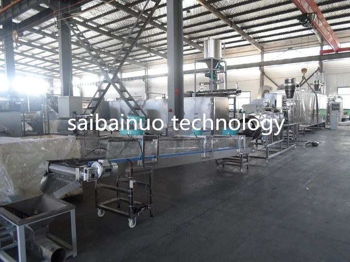 Automatic twin screw extruder animal feed processing machine