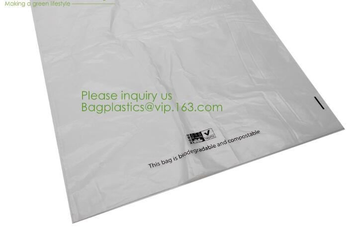 Compostable biodegradable packaging mailing bag with handle,Biodegradable compostable plastic courier shipping envelope