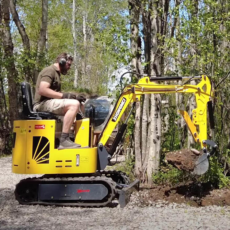 Small Hydraulic Backhoe Digger Orchard Greenhouse 1 Ton Micro Excavation Machine