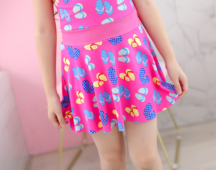 Sunny Girls Swim Suit Two Pieces Shirt Girl Push Up Swimsuit For Children Swimsuit Dress