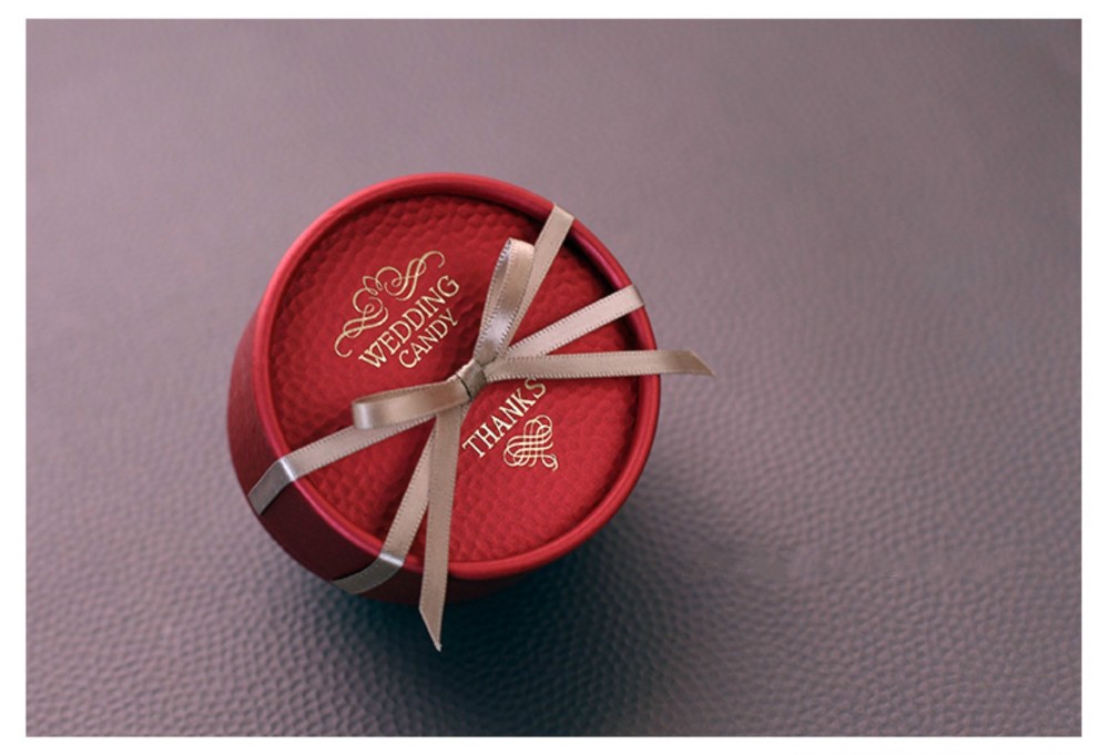 Custom Logo Recyclable Truffle Packaging Round Cardboard Chocolate Box Favors Gift For Wedding Souvenirs