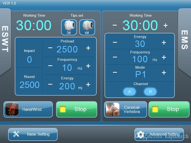 EMS Shockwave Therapy 5MJ Pain Treatment Machine