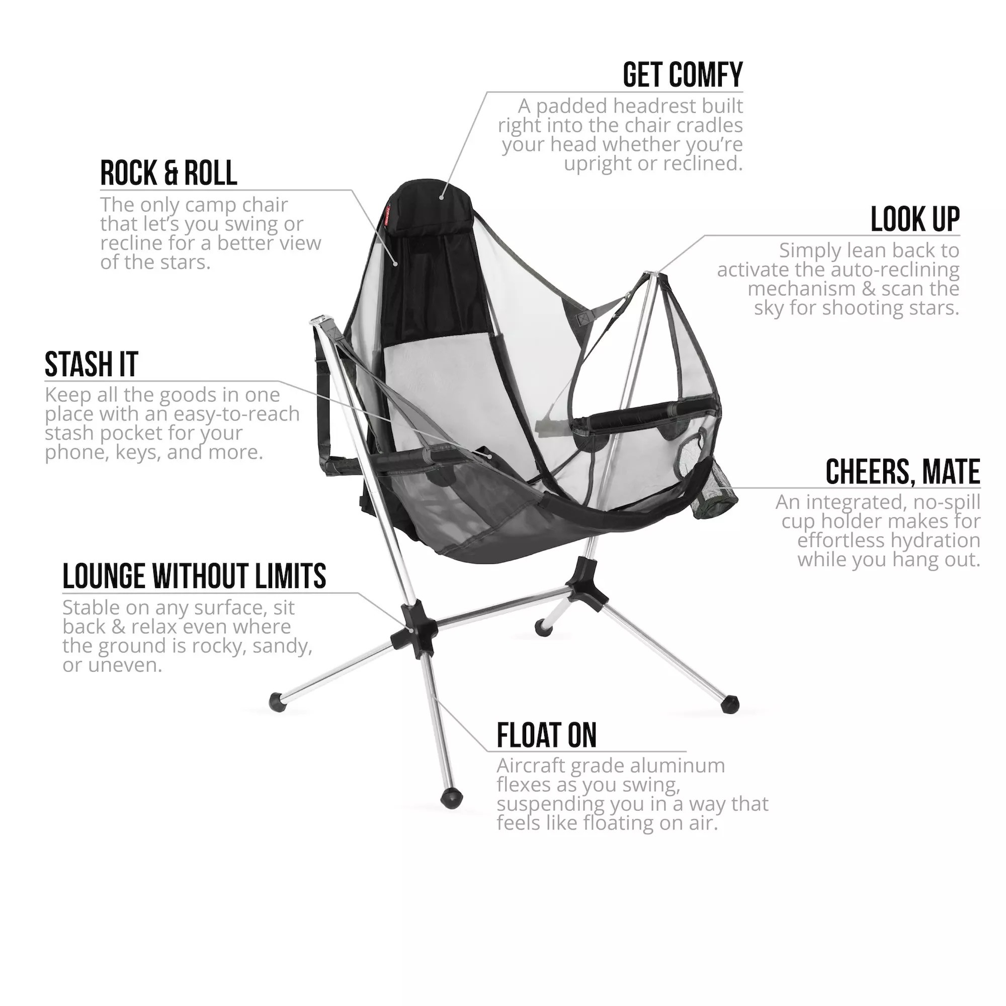 25x14in Recliners Camping Chair