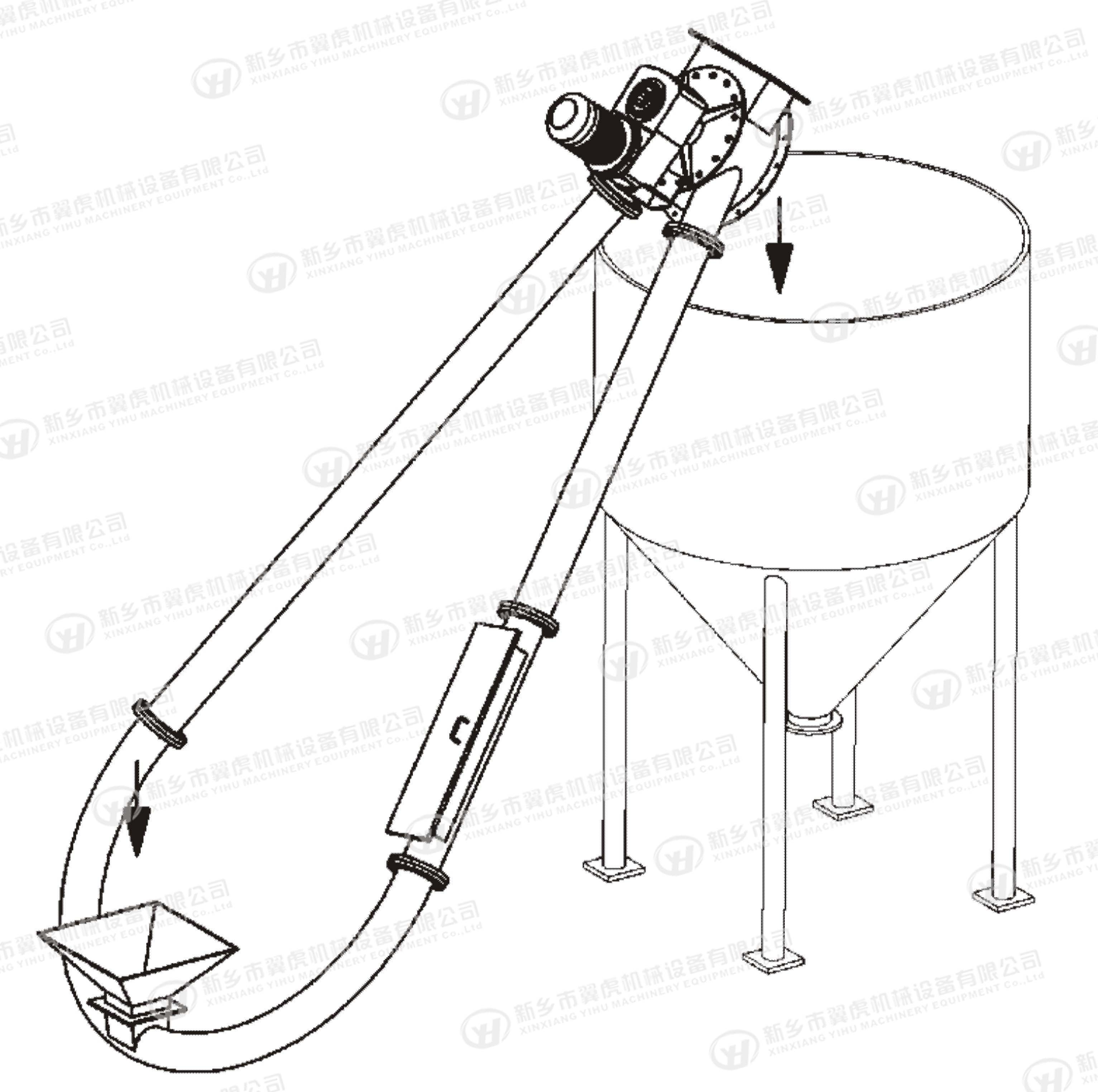 380V Tube Conveyor Highly Efficient Scraper Type Mining 1 Year Warranty