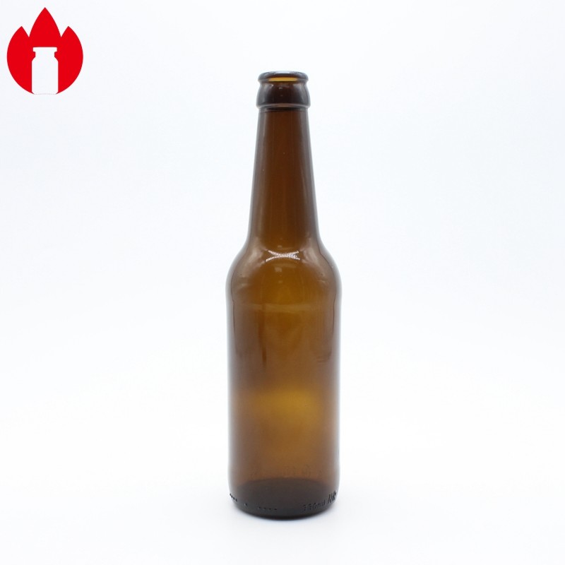 330ml Amber Beer Glass Bottle Soda Lime Glass
