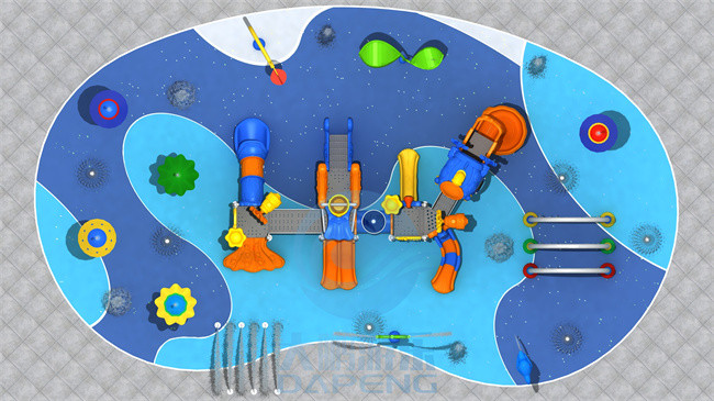 250sqm Residential Water Play Area with Non-Slip Mats and Fun Water Spray Devices