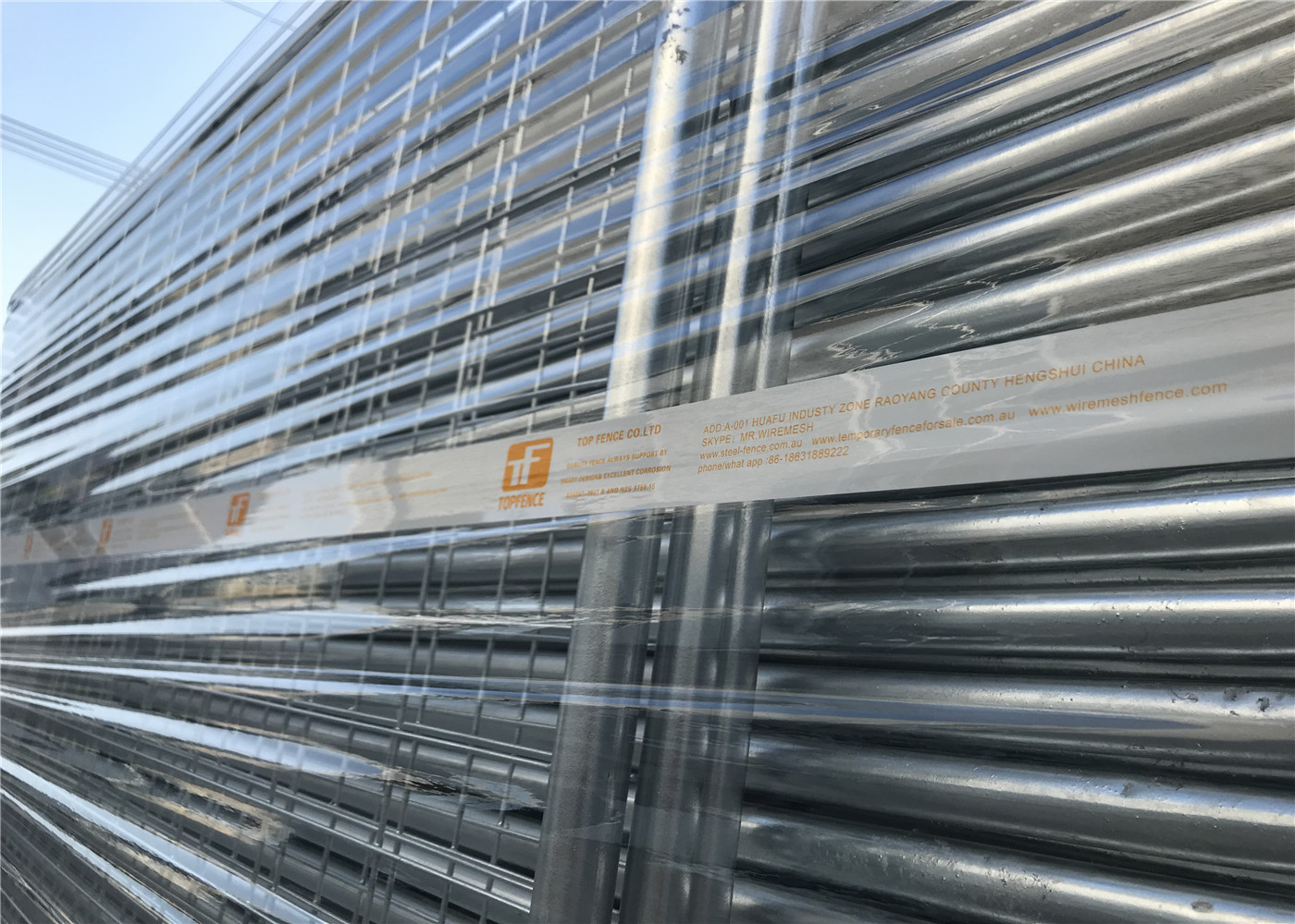 Powder Coated Minimum 80 microns construction site temp fence panels 2.1mx2.4m