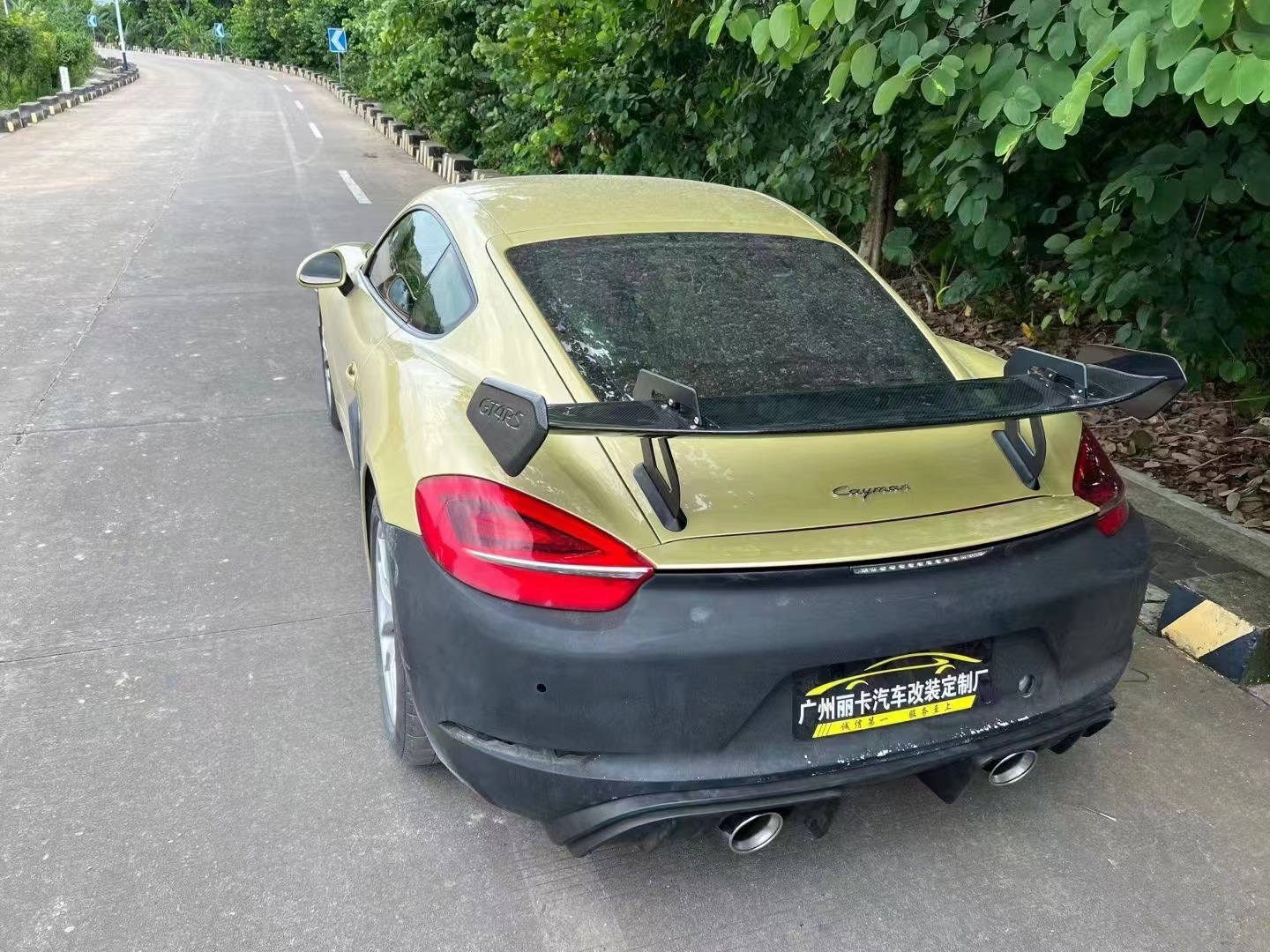 Auto Parts for Porsche 718 981 987 Carbon Fiber Spoiler 718 981 987 Upgraded GT4RS Style Tail Spoiler