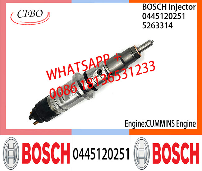 BOSCH 0445120251 5263314 Neutral Fuel Injector Assembly 0445120251 5263314 For CUMMINS
