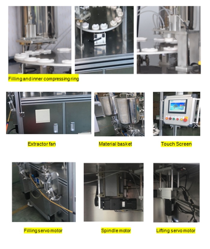PLC Control Air Cushion CC Foundation Filling Machine with Servo Motor