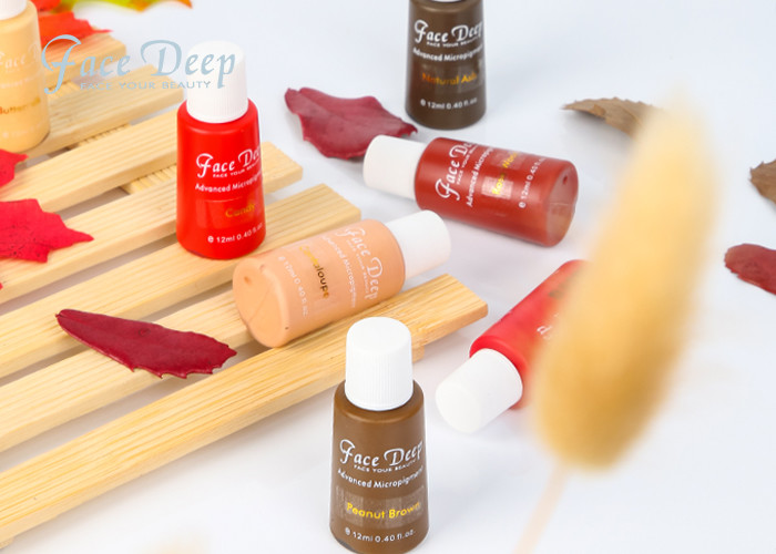 Tattoo Pigment Peanut Brown 12Ml Cosmetic 33 Color Tattoo Ink For Microblading Eyebrow / Lip / Eyeliner Makeup