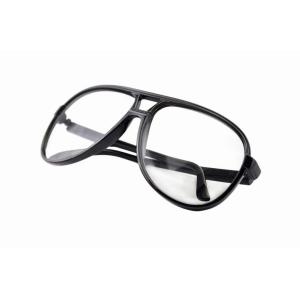 Amber Plastic Diffraction Glasses Aviator Style With Spiral Effect