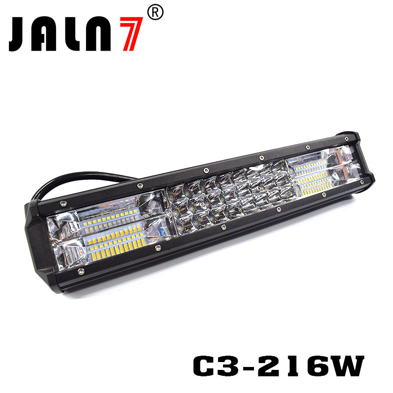 LED Light Bar JALN7 216W 3Rows Combo Beam LED Driving Lamp Super Bright Off Road Lights LED Work Light Boat Jeep