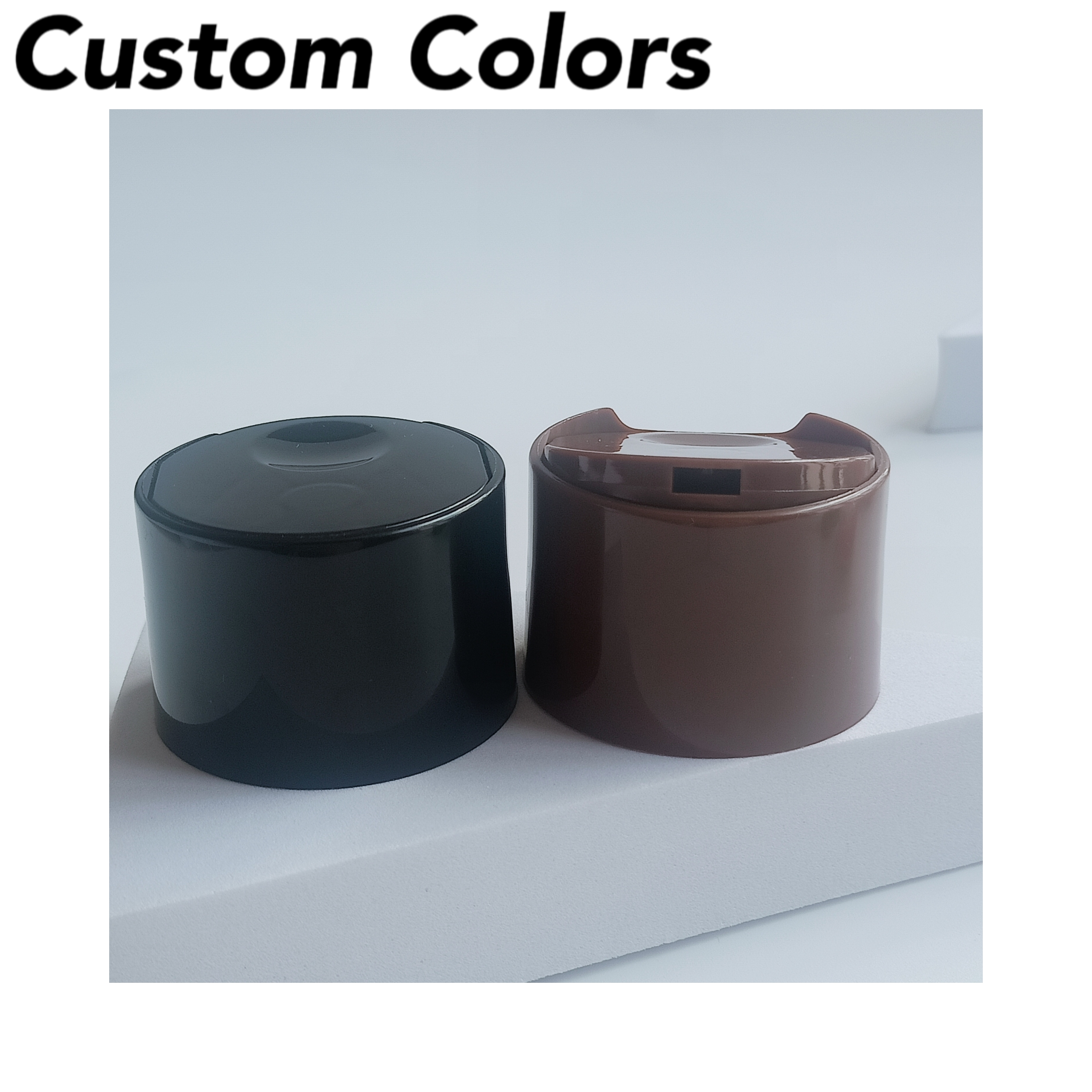 18mm 20mm 24mm 28mm Plastic Round Disc Top Caps for Body Packaging Double Wall Design
