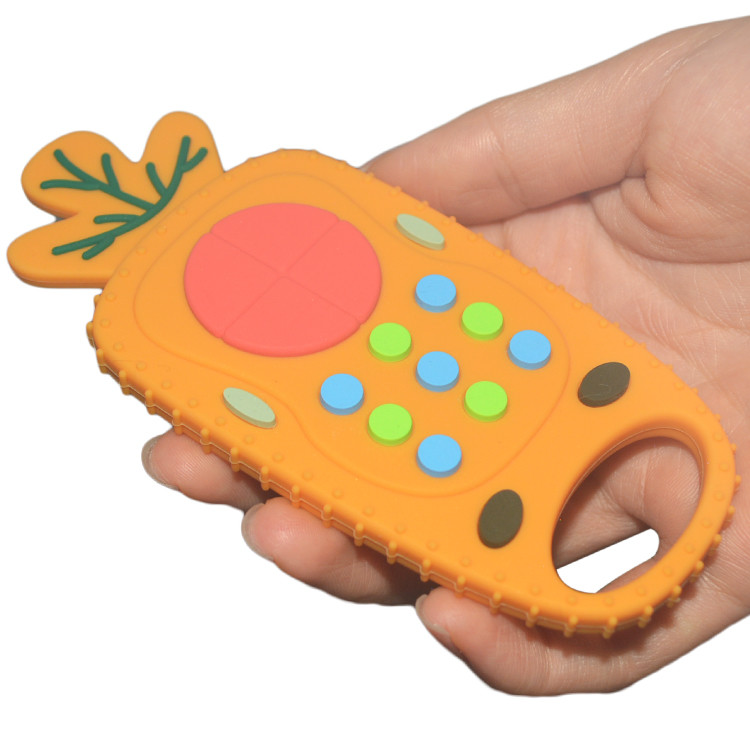 Silicone Dentition Carrot Remote Control Teether MHC Baby Toy