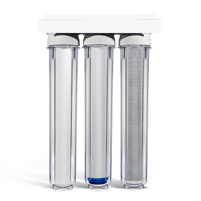 20" x 2.5" Big Blue Three-Housing Filtration System for High Capacity Water Filtration