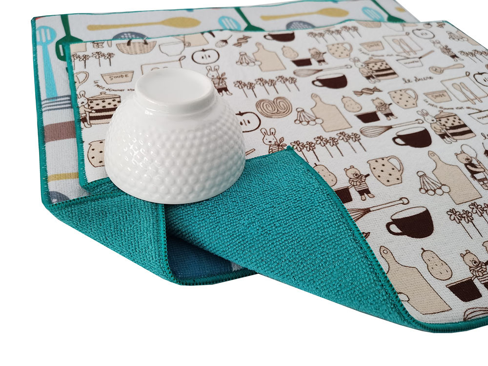 38x50cm Water Absorbable Microfiber Dish Drying Mat Dish Rack Mat