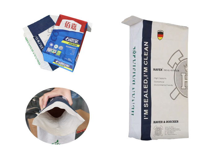 Customized Pasted Valve Multiwall Paper Bags 20kg 25kg For Chemical Powder