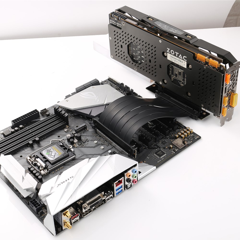 PCIE x16 Graphics Card PCI-E Riser Card Extender Ribbon Flexible Extension Cable OEM Graphics Card
