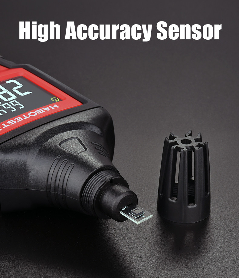 60 Degree LCD Display Digital Temp And Humidity Meter
