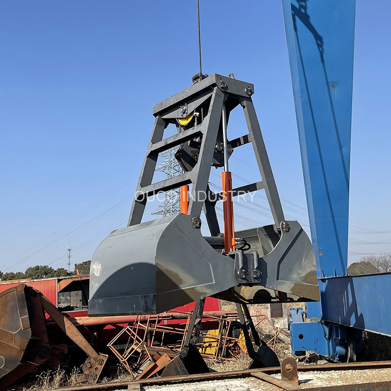 3 Cbm 2 Rope Coal Mechanical Grab Bucket Clamshell Hydraulic For Overhead Crane