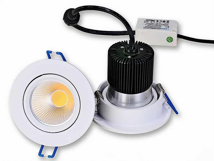 White/black/silver housing Meanwell Dali dimmable driver 6-50W led downlight/ceiling light
