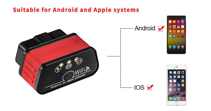 Mini Elm327 Obd2 Scanner Wifi  Android IOS KW903 Wifi Support Real - Time Connected